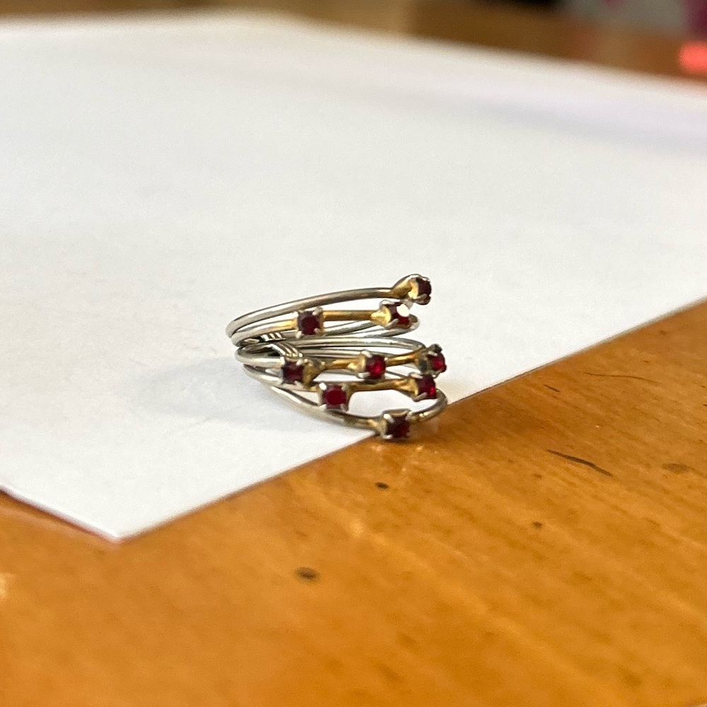 Stacked Ruby Ring